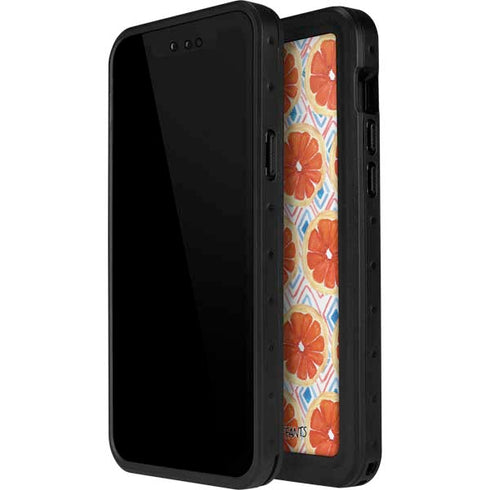 Bouffants and Broken Hearts Citrus Geo iPhone 15 Plus Waterproof Case